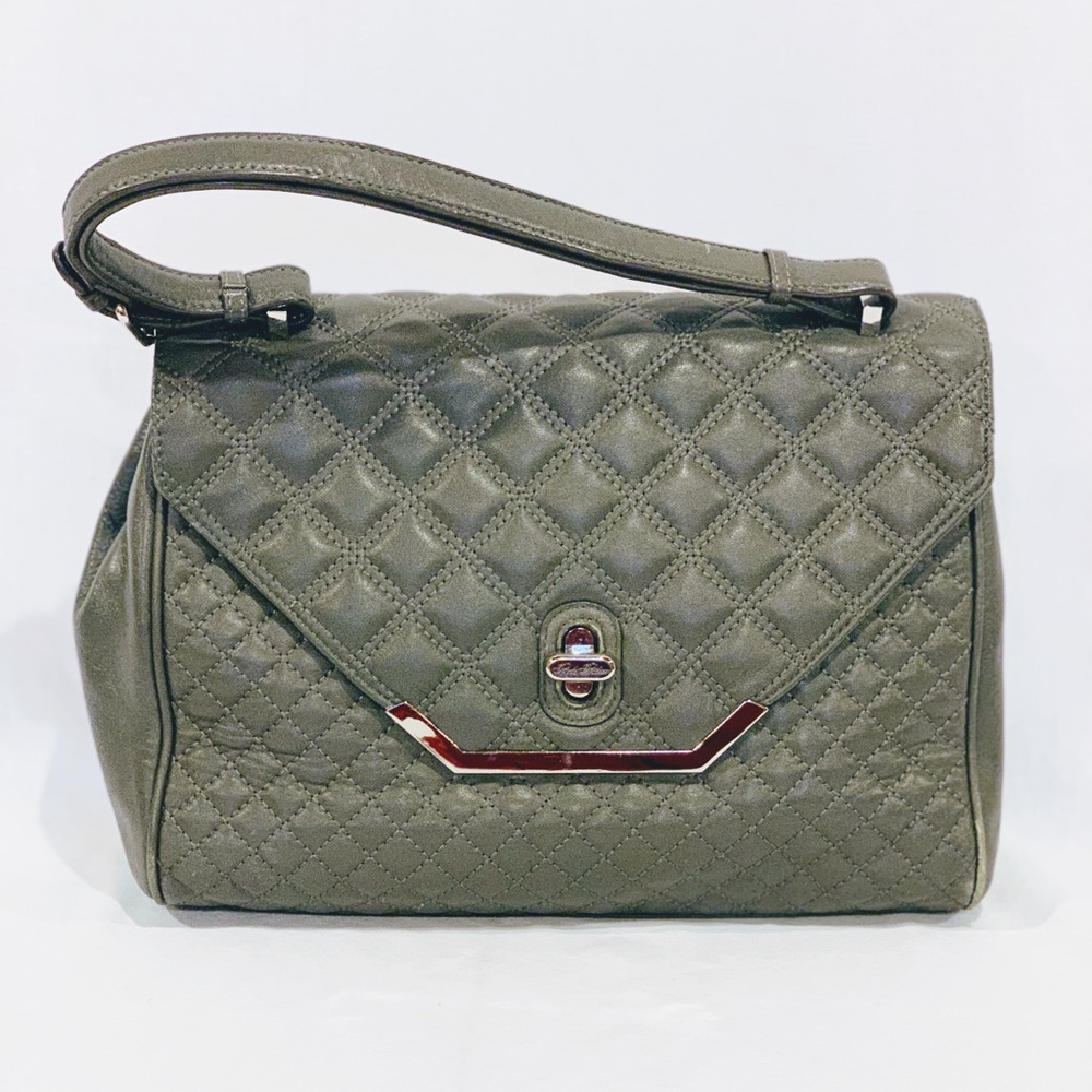 Brooks Brothers Lambskin Leather Flap Quilted Bag